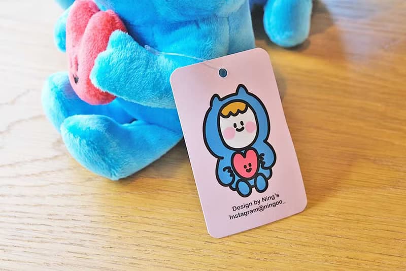 Ning's可愛小藍 娃娃(含粉色不織布袋)(單隻)