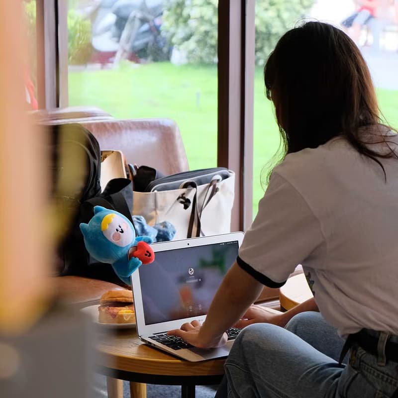 Ning's可愛小藍 娃娃(含粉色不織布袋)(單隻)