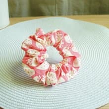 Lovely日本布【草莓髮束、粉】大腸圈