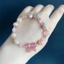 永恒的花 櫻花瑪瑙 蝴蝶結 設計款 手鍊 禮物 閨蜜 生日