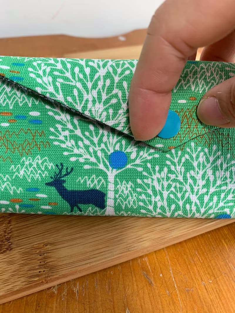 文青風環保筷袋  雪白森林 青草綠  手作餐具袋.交換禮物.