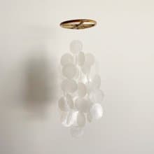 DIY-KIT | Finnish Restr._White(S) Circle | Capiz Shell Wind Chime Mobile| #0-323