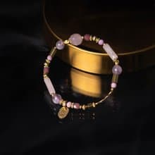 匿名邀請函 // C1372粉晶薰衣草紫晶手鍊