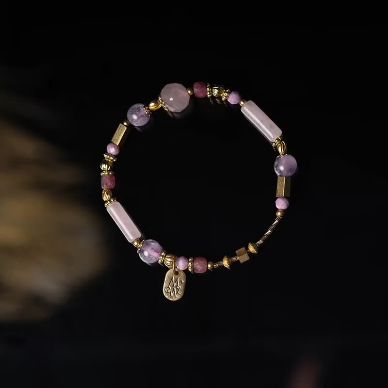 匿名邀請函 // C1372粉晶薰衣草紫晶手鍊