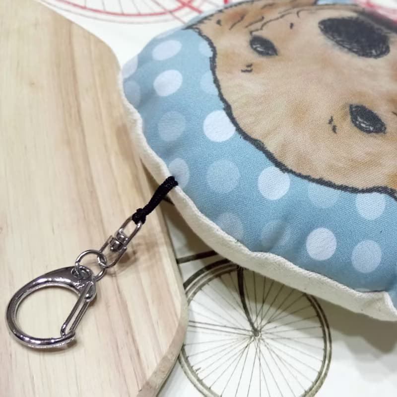 黃金獵犬~布料吊飾~啾啾叫~鑰匙圈狗玩具