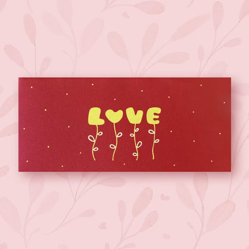 【情人  媽媽  LOVE 愛】手作手繪 信封袋 紅包袋 no.1