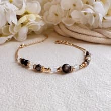 天蠍座水晶手鍊 | 銀曜石 藍月亮石 | 十二星座守護石 天然石手鍊