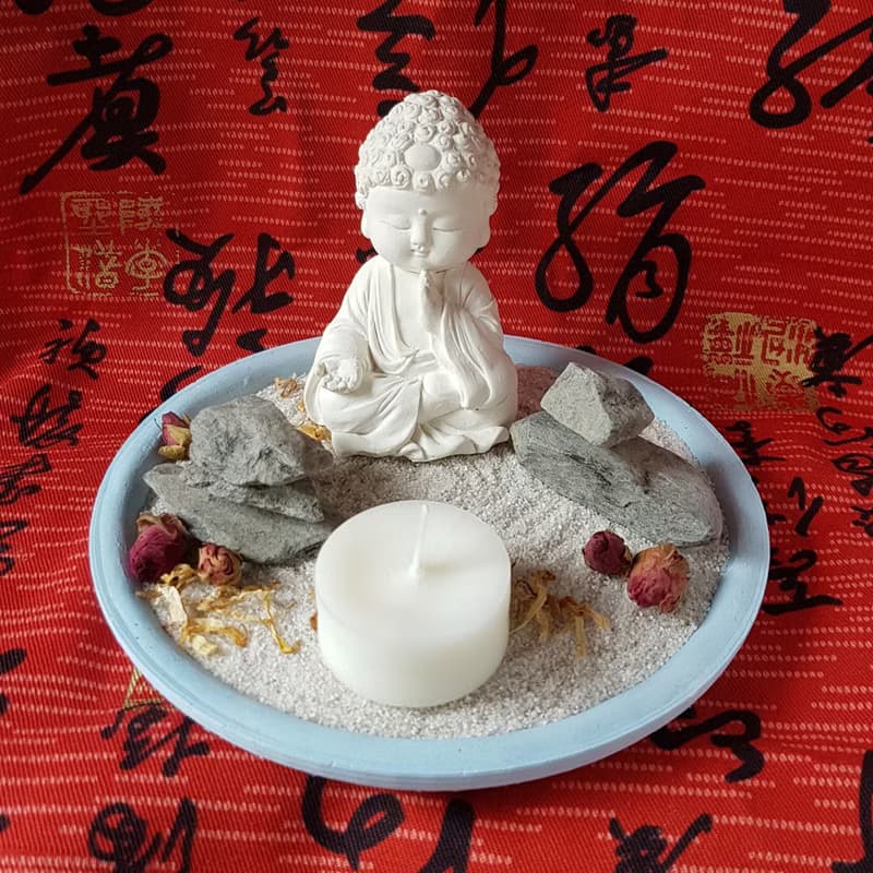 淨念吉祥小佛之懷慈 - 擴香石複合材質, 有附件可加選