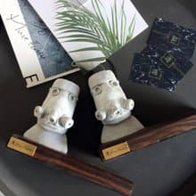 曙MUSE 防毒面具摩艾木底名片架  辦公室 擴香石 手作 創意