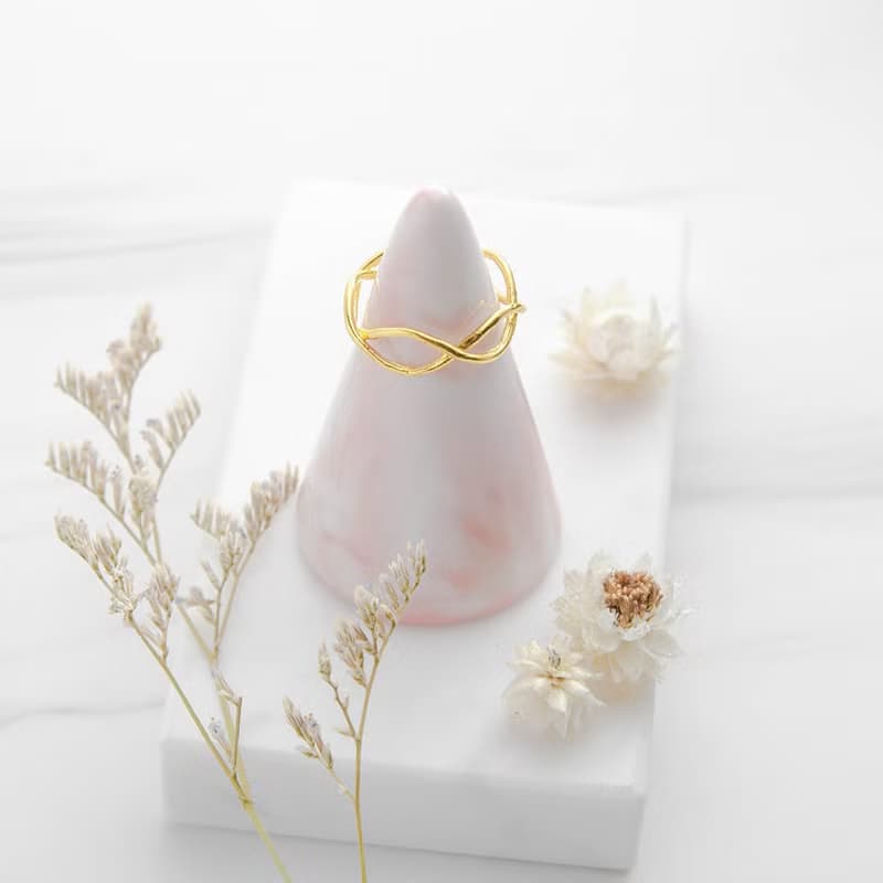 藏寶箱金飾 9999黃金純金戒指 交叉戒指 韓版時尚