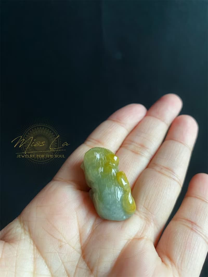 萌寵守護 天然黃翡翠小貓 擺件 療癒系翡翠小夥伴 守護你的每一天