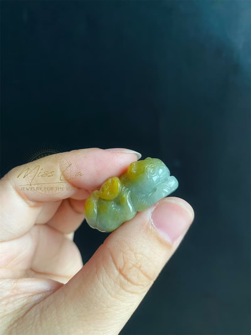 萌寵守護 天然黃翡翠小貓 擺件 療癒系翡翠小夥伴 守護你的每一天