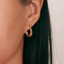 s925銀歐美風極簡線條幾何耳環 ins風百搭簡約女生耳環 金銀二色