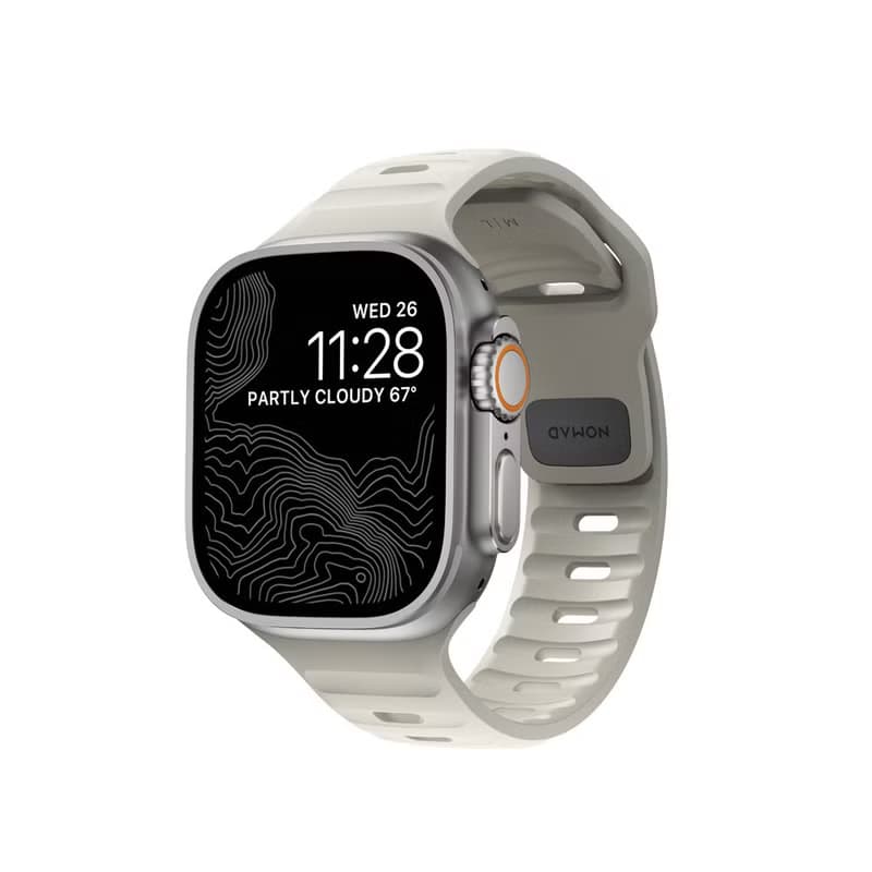 【美國NOMAD】Apple Watch專用運動風FKM橡膠錶帶-49/46/45/44mm