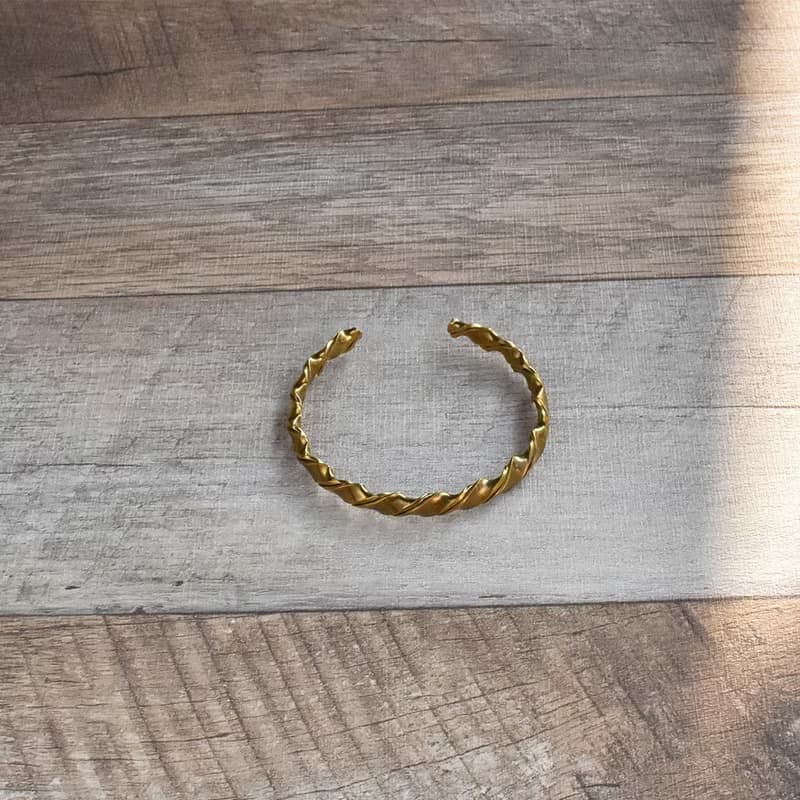 黃銅麻花手工設計手環