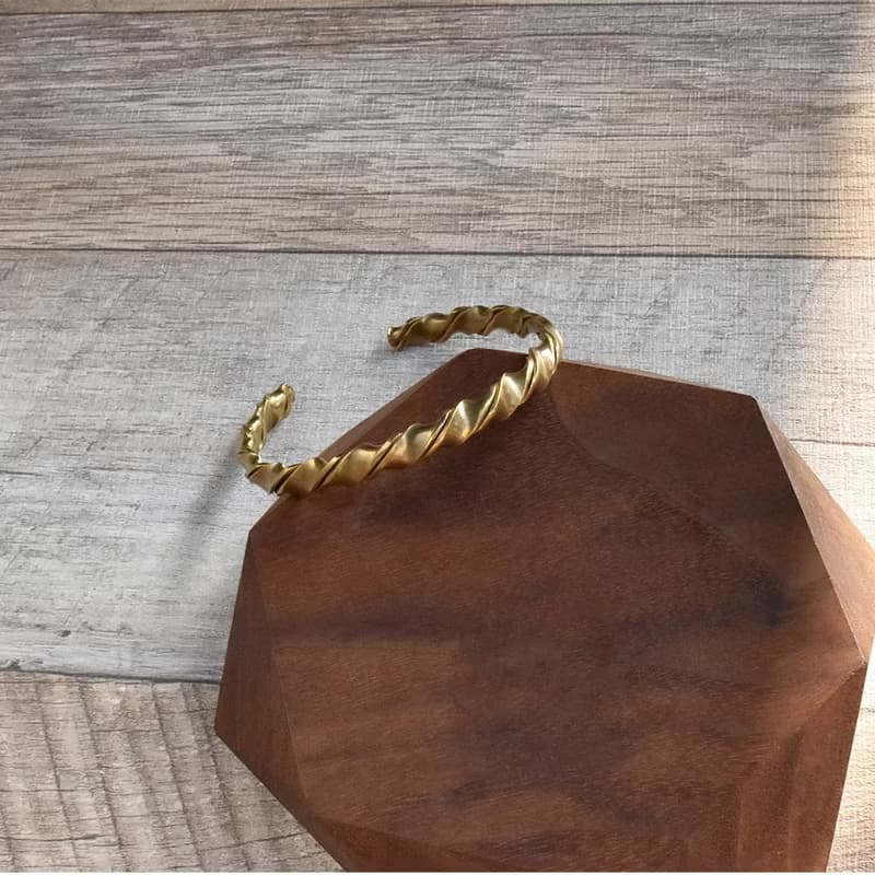 黃銅麻花手工設計手環