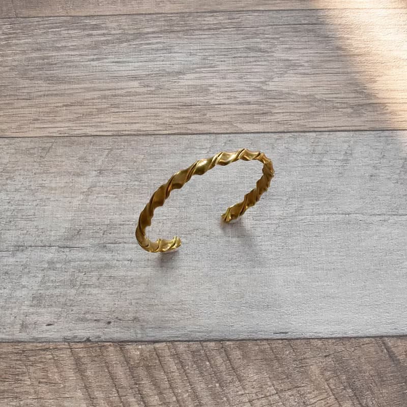 黃銅麻花手工設計手環