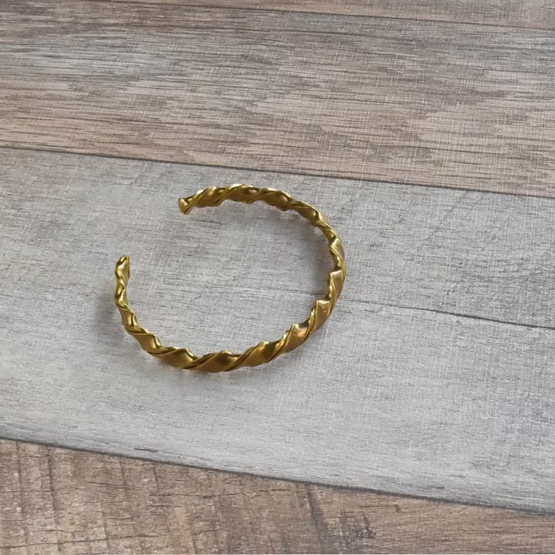 黃銅麻花手工設計手環