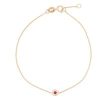 Visel 18K金紅寶石圍鑽手鍊