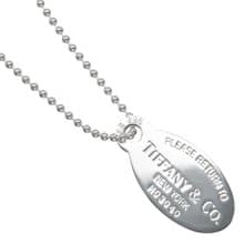 【日本直送】ティファニー TIFFANY&Co. リターントゥ ティファニー オーバルタグ ネックレス シルバー925 約26.1g【中古】Aランク