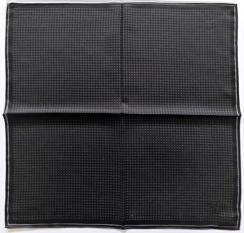 Burberry Vintage Handkerchief Diamond Pattern Black 20x 20 inches