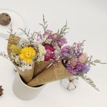 乾燥花甜筒小花束-經典版 迷你甜筒 交換禮物 婚禮小物  探房禮