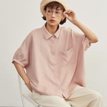 寬鬆版春夏襯衫・免燙皺感面料・輕柔蓬鬆短袖上衣・經典百搭款