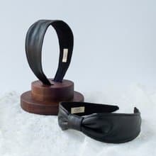 soft glossy leather hairband handmade headband