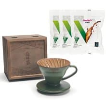 【HARIOx陶作坊】V60藍媚茶01懷汝濾杯 贈濾紙3包