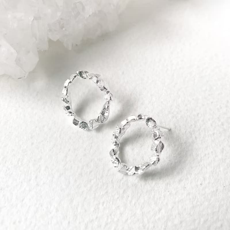 碎石環耳環 Fragment Wreath Earring 925純銀