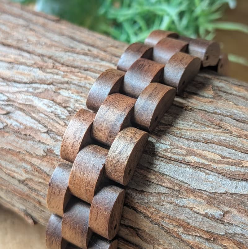 【木製ブレスレット】EINBAND Wood Bracelet 天然木ブレスレット クルミ