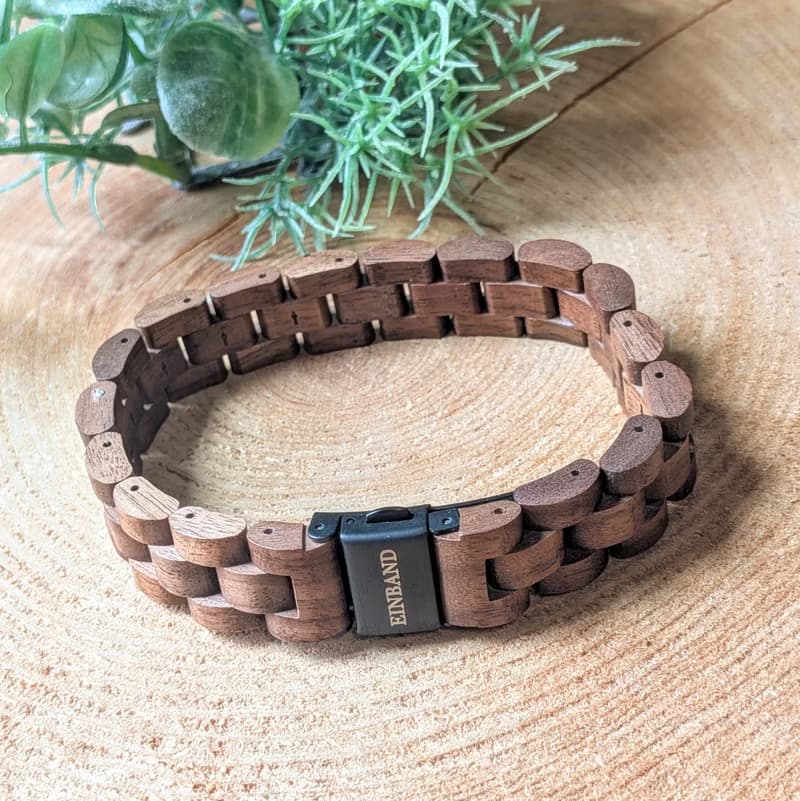 【木製ブレスレット】EINBAND Wood Bracelet 天然木ブレスレット クルミ