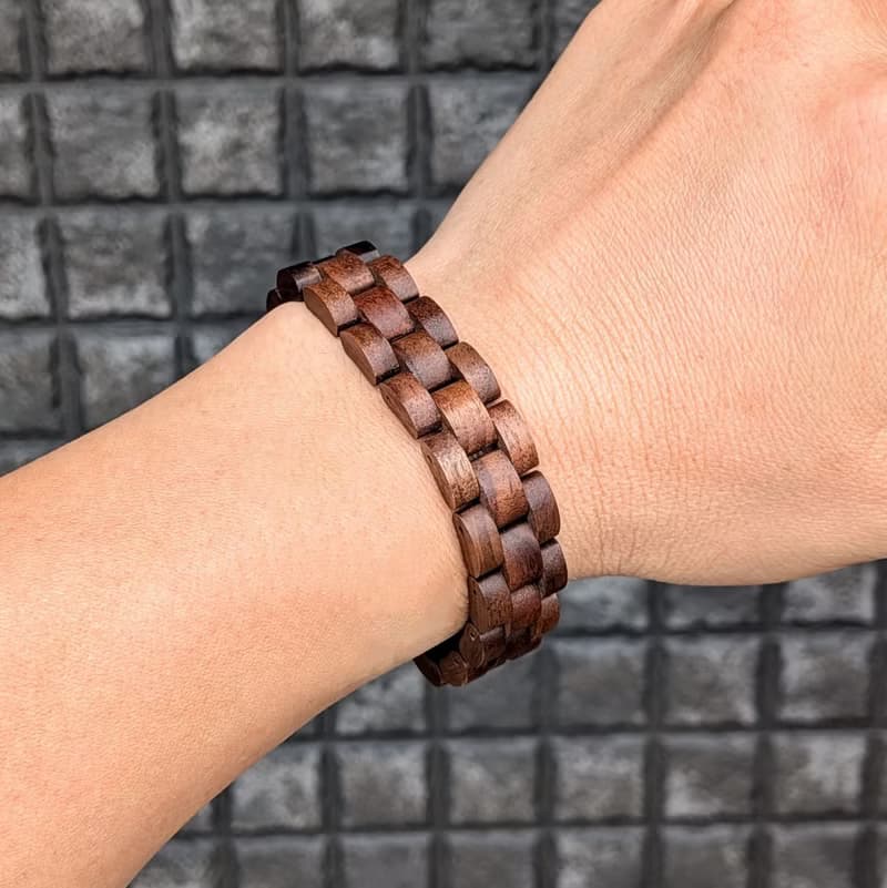 【木製ブレスレット】EINBAND Wood Bracelet 天然木ブレスレット クルミ