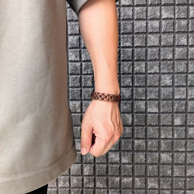 【木製ブレスレット】EINBAND Wood Bracelet 天然木ブレスレット クルミ