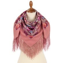 Authentic Pavlovo Posad Russian Shawl Scarf Soft 100% Wool 89x89 cm 1927-3