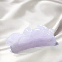 冰種紫羅蘭翡翠蓮花手牌 | 天然緬甸玉A貨翡翠 | 送禮
