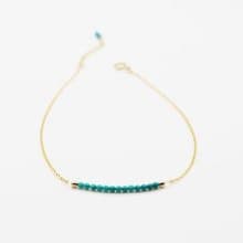 人生の守護石 ターコイズのアンクレット 12月誕生石