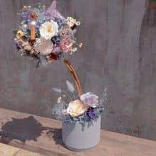 歪歪藍調Twisty Blue 永生花球樹永生花禮生日母親節喬遷升職