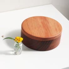 20cm 大圓木盒 收納盒 置物盒 糖果盒