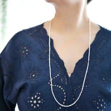 幸せを運んでくれる 3WAY シードパールロングネックレス 2連ネックレス ブレスレット 重ね付けにも 6月誕生石