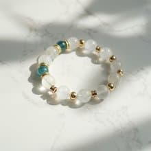 白幽靈藍晶石14KGF手鏈