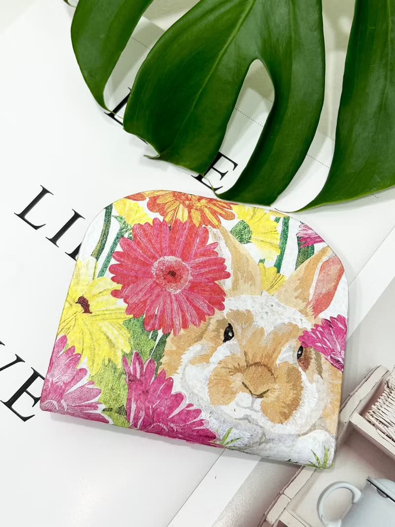 真皮【對摺錢包】 兔子 短夾 錢包 零錢包 皮包 輕薄 情人節禮物