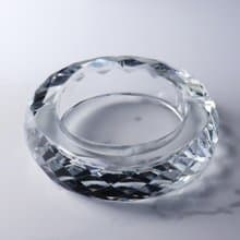 10cm【高階秘書推薦】菱格紋水晶玻璃菸灰缸刻字 長官老闆送禮