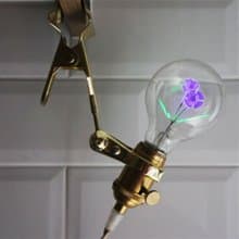 大夾子小夜燈 - 含 1 個 紫色許願花燈泡 Edison-Style 愛迪生燈