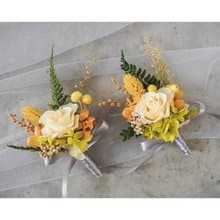 【竒植花物】鮮豔活潑主婚人胸花/婚禮/新郎胸花/伴郎胸花/永生花