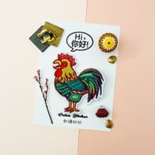 刺繡貼紙-雞