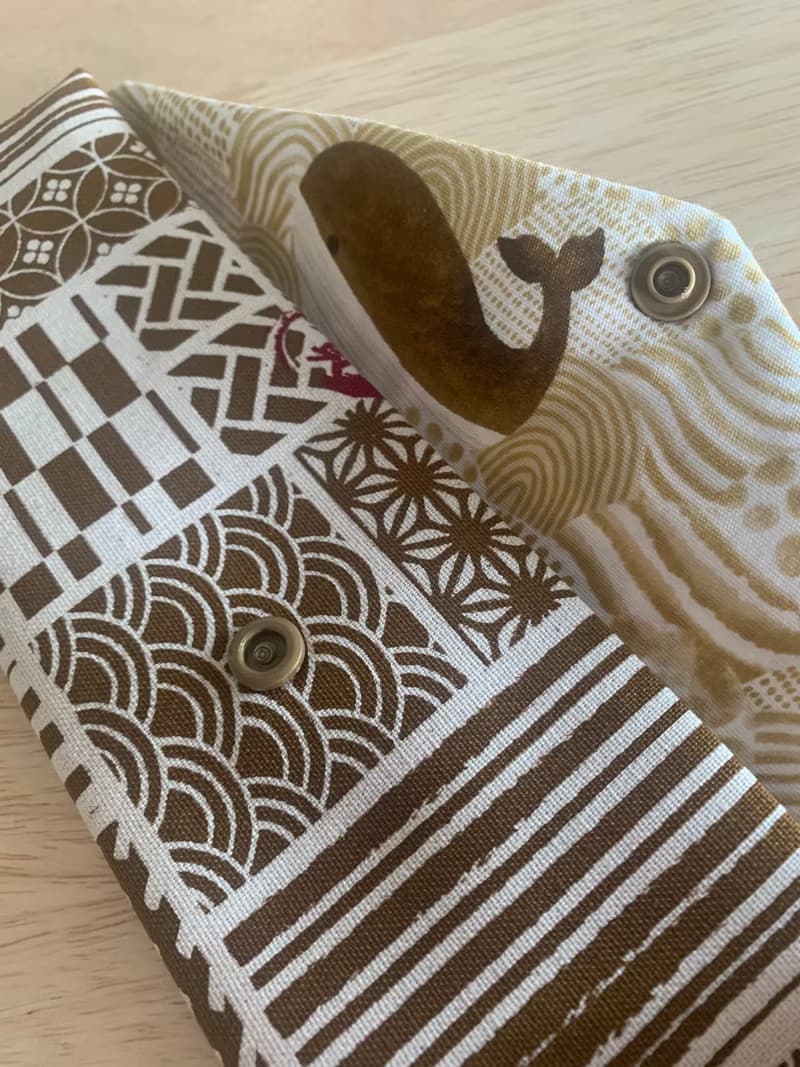 文青風環保純棉筷袋 祈福夏祭 卡其黃 日本 潮物 收納 手作餐具袋