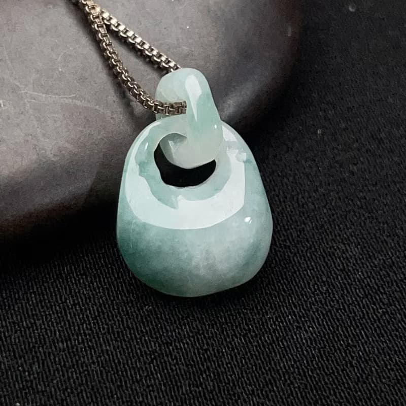 【稱心如意】冰種飄花翡翠秤心項鍊 | 天然緬甸玉翡翠A貨 | 送禮