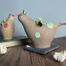 小鳥多肉植栽花器