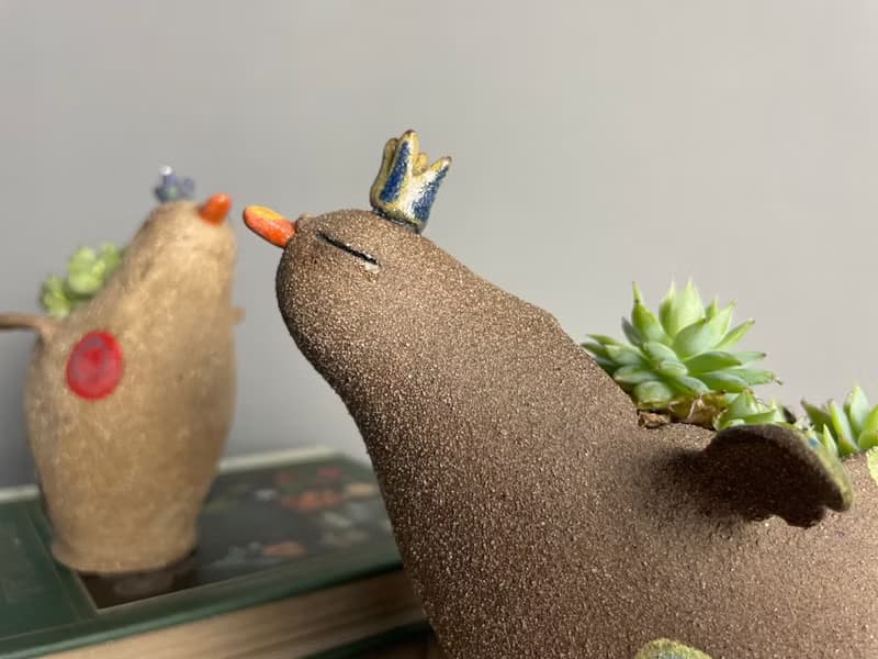 小鳥多肉植栽花器